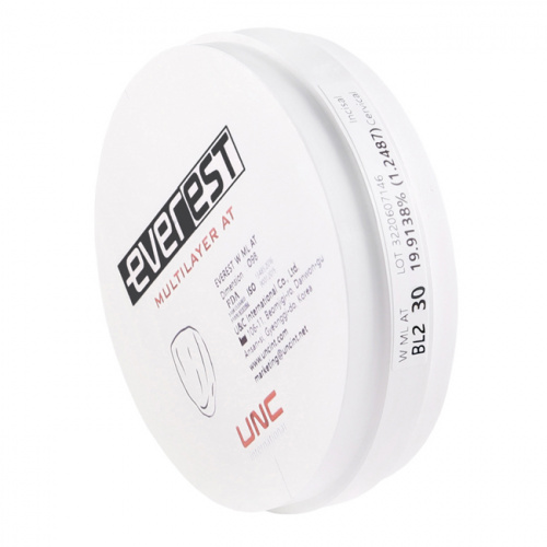 Диск циркониевый Everest Multilayer AT, размер 98х30мм, оттенок BL2, многослойный фото 4