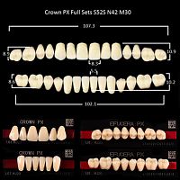Зубы PX CROWN / EFUCERA, цвет B2, фасон S52S/N42/30, полный гарнитур, 28шт. от Дентал-Ист