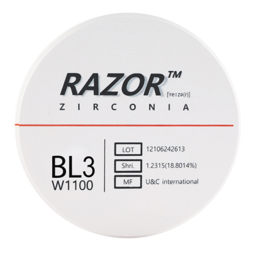 Диск циркониевый Razor 1100, размер 98х16мм, оттенок BL3, однослойный