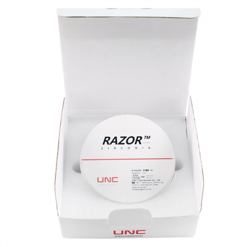 Диск циркониевый Razor 800, однослойный, размер 98х30мм, оттенок B4, UNC Inc (Корея) от Дентал-Ист фото 8