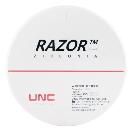 Диск циркониевый Razor 1100, размер 98х20мм, оттенок B3, однослойный