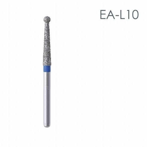 Бор алмазный MANI EA-L10 по ISO 494, шарооб.,1,9х11,0х25,0мм,макс.скорость 300 тыс.об,зерн.S,5шт