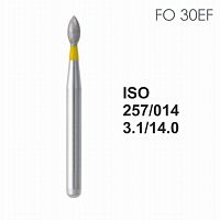 Бор алмазный MANI FO-30EF по ISO 257, почка,014х3,1х14,0мм,макс.скорость 300 тыс.об,зерн.EF,5шт
