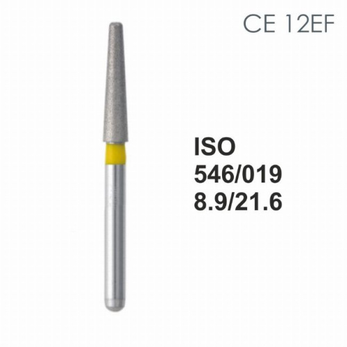 Бор алмазный MANI CE-12EF по ISO 546, конус,019х8,9х21,6мм,макс.скорость 300 тыс.об,зерн.EF,5шт