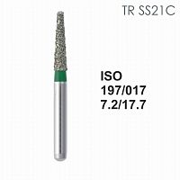Бор алмазный MANI TR-SS21C по ISO 197, конус,017х7,2х17,7мм,макс.скорость 300 тыс.об,зерн.C,5шт