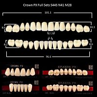 Crown PX полный гарнитур B2 (CROWN S44S/N41, EFUCERA 28) - зубы композитные трёхслойные, 28шт от Дентал-Ист