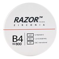 Диск циркониевый Razor 800, однослойный, размер 98х16мм, оттенок B4, UNC Inc (Корея) от Дентал-Ист