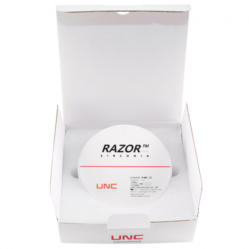 Диск циркониевый Razor 800, однослойный Zirconzahn, 95х22мм, C2, UNC Inc (Корея) от Дентал-Ист фото 8