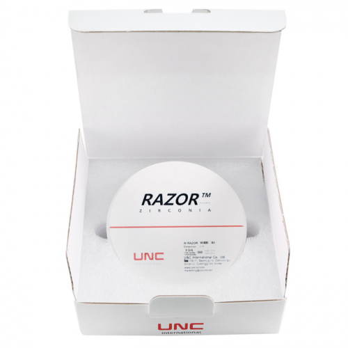 Диск циркониевый Razor 800, однослойный Zirconzahn, 95х18мм, B3, UNC Inc (Корея) от Дентал-Ист фото 8