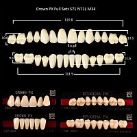 Зубы PX CROWN / EFUCERA, цвет C3, фасон S71/N71L/34, полный гарнитур, 28шт.