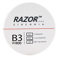 Диск циркониевый Razor 800, однослойный, размер 98х16мм, оттенок B3, UNC Inc (Корея) от Дентал-Ист