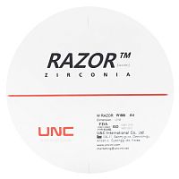 Диск циркониевый Razor 800, однослойный, размер 98х12мм, оттенок A4, UNC Inc (Корея) от Дентал-Ист