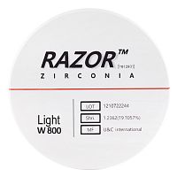 Диск циркониевый Razor 800, однослойный, размер 98х25мм, оттенок Light, UNC Inc (Корея) от Дентал-Ист