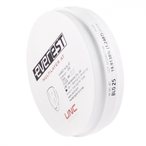 Диск циркониевый Everest Multilayer AT, размер 98х25мм, оттенок BL0, многослойный фото 4