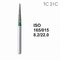 Бор алмазный MANI TC-21C по ISO 165, конус,015х8,2х22,0мм,макс.скорость 300 тыс.об,зерн.C,5шт от Дентал-Ист