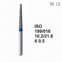 Бор алмазный MANI TR-12 по ISO 199, конус, 016х10,2х21,8 мм, макс.скорость 300 тыс.об, зерн.S, 5 шт