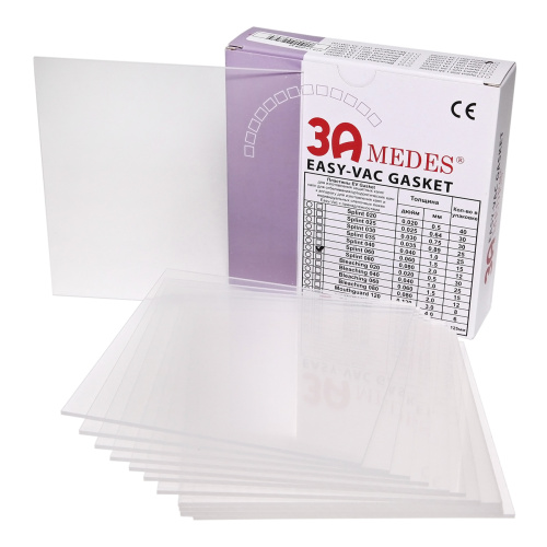 Пластины EV Gasket Splint 080 (127*127*2,0мм) 12шт., квадратные, для изготовления ортодонтических ши
