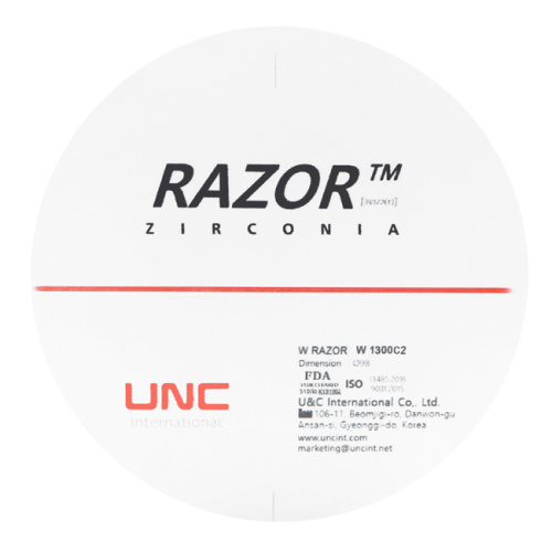 Диск циркониевый Razor 1300, размер 98х10мм, оттенок C2, однослойный