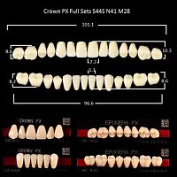 Зубы PX CROWN / EFUCERA, цвет C3, фасон S44S/N41/28, полный гарнитур, 28шт.
