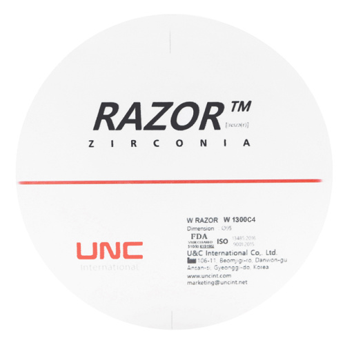Диск циркониевый Razor 1300, размер 95х10мм, оттенок C4, однослойный