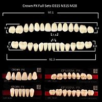 Зубы PX CROWN / EFUCERA, цвет A3,5, фасон O31S/N31S/28, полный гарнитур, 28шт. от Дентал-Ист