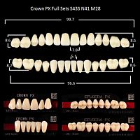 Зубы PX CROWN / EFUCERA, цвет W05, фасон S43S/N41/28, полный гарнитур, 28шт.