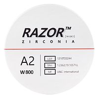 Диск циркониевый Razor 800, однослойный Zirconzahn, 95х25мм, A2, UNC Inc (Корея)