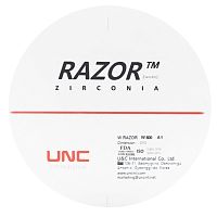 Диск циркониевый Razor 800, однослойный Zirconzahn, 95х10мм, A1, UNC Inc (Корея)