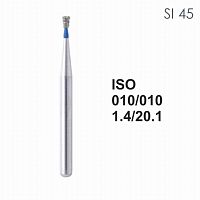 Бор алмазный MANI SI-45 по ISO 010, об.конус,010х1,6х20,1мм,макс.скорость 450 тыс.об,зерн.S,5шт