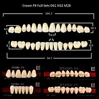 Зубы PX CROWN / EFUCERA, цвет C3, фасон O41/N32/28, полный гарнитур, 28шт. от Дентал-Ист