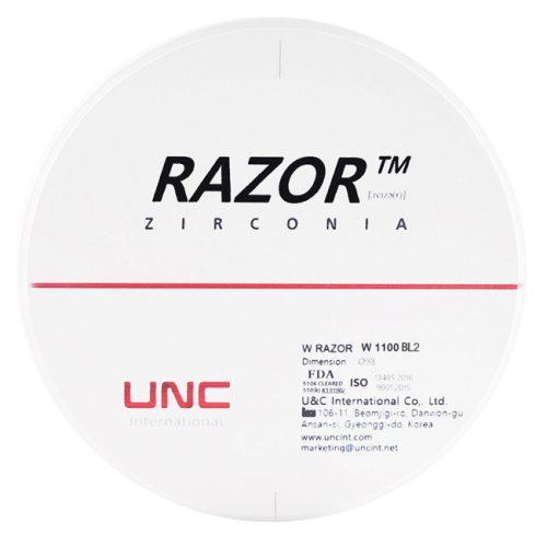 Диск циркониевый Razor 1100, размер 98х14мм, оттенок BL2, однослойный