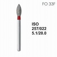 Бор алмазный MANI FO-33F по ISO 257, почка,022х5,1х20,0мм,макс.скорость 300 тыс.об,зерн.F,5шт