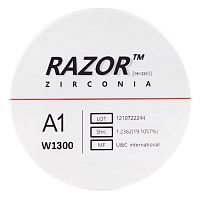 Диск циркониевый Razor 1300, размер 98х25мм, оттенок A1, однослойный