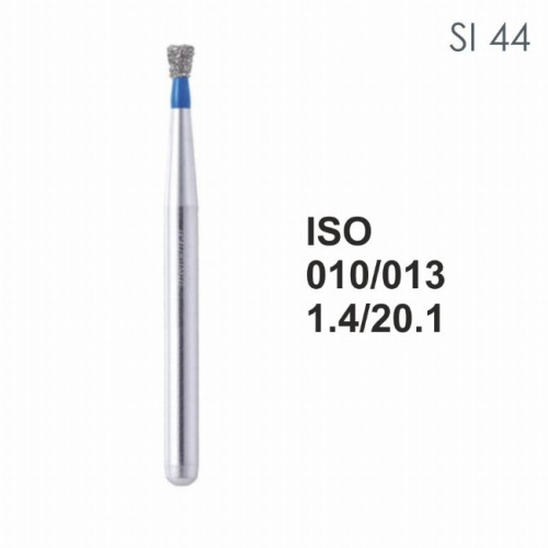 Бор алмазный MANI SI-44 по ISO 010, об.конус,013х1,6х20,1мм,макс.скорость 450 тыс.об,зерн.S,5шт