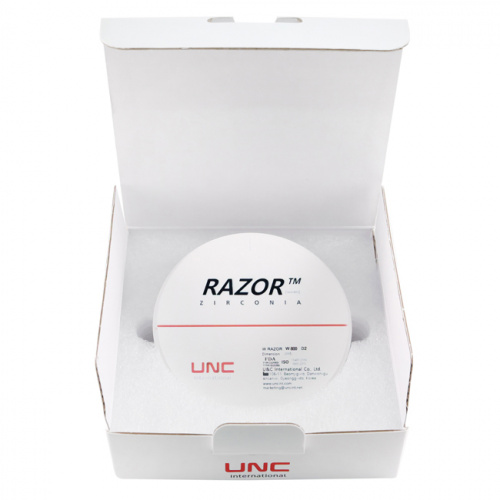 Диск циркониевый Razor 800, однослойный Zirconzahn, 95х18мм, D2, UNC Inc (Корея) от Дентал-Ист фото 8