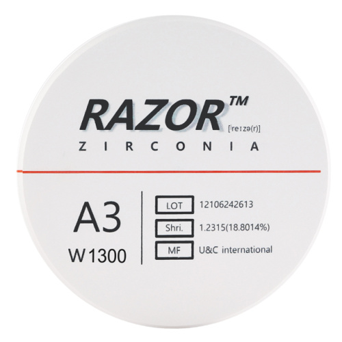 Диск циркониевый Razor 1300, размер 95х16мм, оттенок A3, однослойный