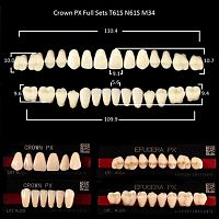 Зубы PX CROWN / EFUCERA, цвет A3,5, фасон T61S/N61S/34, полный гарнитур, 28шт. от Дентал-Ист