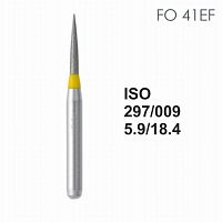 Бор алмазный MANI FO-41EF по ISO 297, торпеда,009х5,9х18,4мм,макс.скорость 300 тыс.об,зерн.EF,5шт