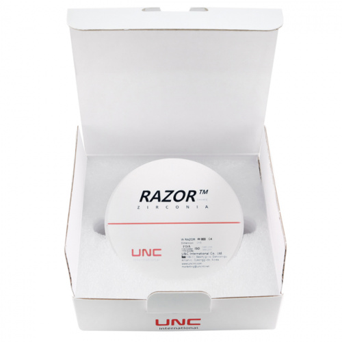Диск циркониевый Razor 800, однослойный Zirconzahn, 95х18мм, C4, UNC Inc (Корея) от Дентал-Ист фото 8