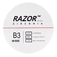 Диск циркониевый Razor 800, однослойный Zirconzahn, 95х25мм, B3, UNC Inc (Корея) от Дентал-Ист