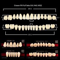 Зубы PX CROWN / EFUCERA, цвет B3, фасон C41/N41/32, полный гарнитур, 28шт. от Дентал-Ист