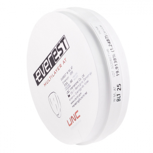 Диск циркониевый Everest Multilayer AT, размер 98х25мм, оттенок BL1, многослойный фото 4