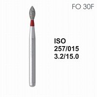 Бор алмазный MANI FO-30F по ISO 257, почка,015х3,2х15,0мм,макс.скорость 300 тыс.об,зерн.F,5шт