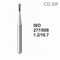 Бор алмазный MANI CD-55F по ISO 277, яйцо,008х1,2х16,7мм,макс.скорость 300 тыс.об,зерн.F,5шт