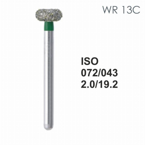 Бор алмазный MANI WR-13C по ISO 072, колесо,043х2,0х19,2мм,макс.скорость 160 тыс.об,зерн.C,5шт