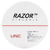Диск циркониевый Razor 800, однослойный Zirconzahn, 95х22мм, B2, UNC Inc (Корея) от Дентал-Ист