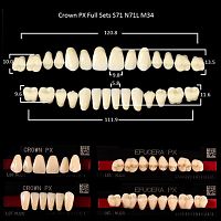 Зубы PX CROWN / EFUCERA, цвет A3,5, фасон S71/N71L/34, полный гарнитур, 28шт. от Дентал-Ист