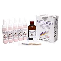 Пластмасса Re-Fine Bright самотвердеющая (3 минуты), цвет Pink, набор 5 х 50 г + 260 мл. от Дентал-Ист