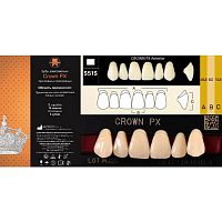 Зубы CROWN PX Anterior, цвет W05, фасон S51S композитные трехслойные, 6 шт. от Дентал-Ист