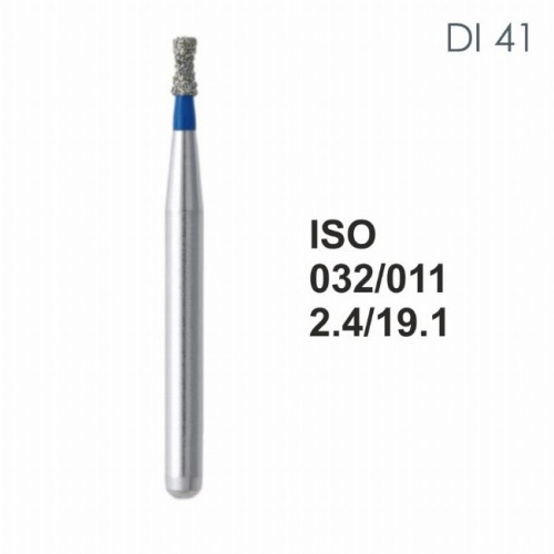 Бор алмазный MANI DI-41 по ISO 032, обр.конус.,011х2,4х19,1мм,макс.скорость 450 тыс.об,зерн.S,5шт